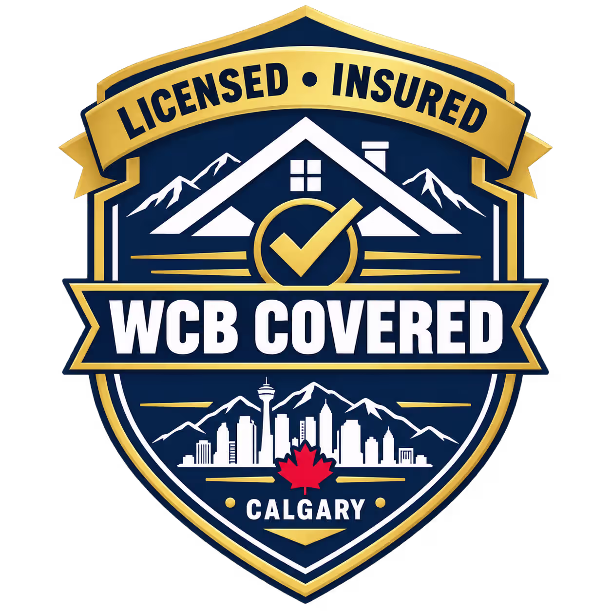Licensed, insured and WCB-covered Calgary contractor badge
